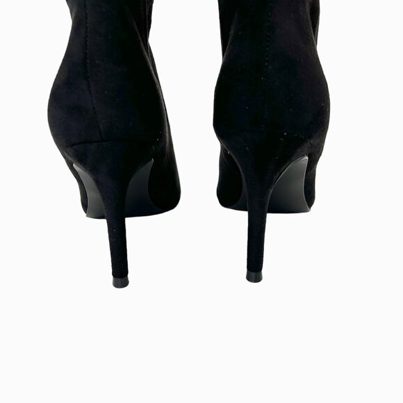 NEW W/ PARTIAL BOX STEVE MADDEN KIMARI TALL BLACK ULTRASUEDE BOOTS - 5 - Picture 6 of 8